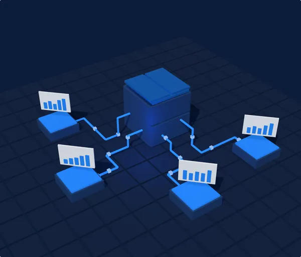 Dashboards standing over each department, reporting what the automations returned